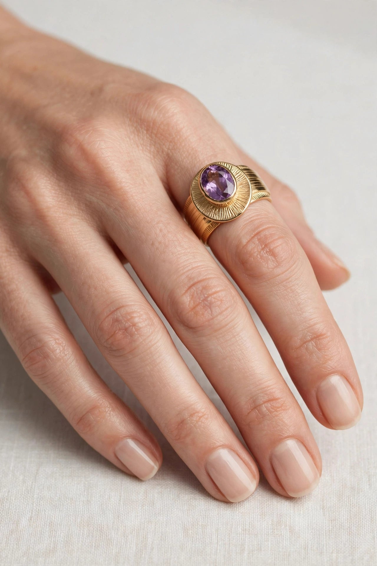 Anello Fascia  Ametista