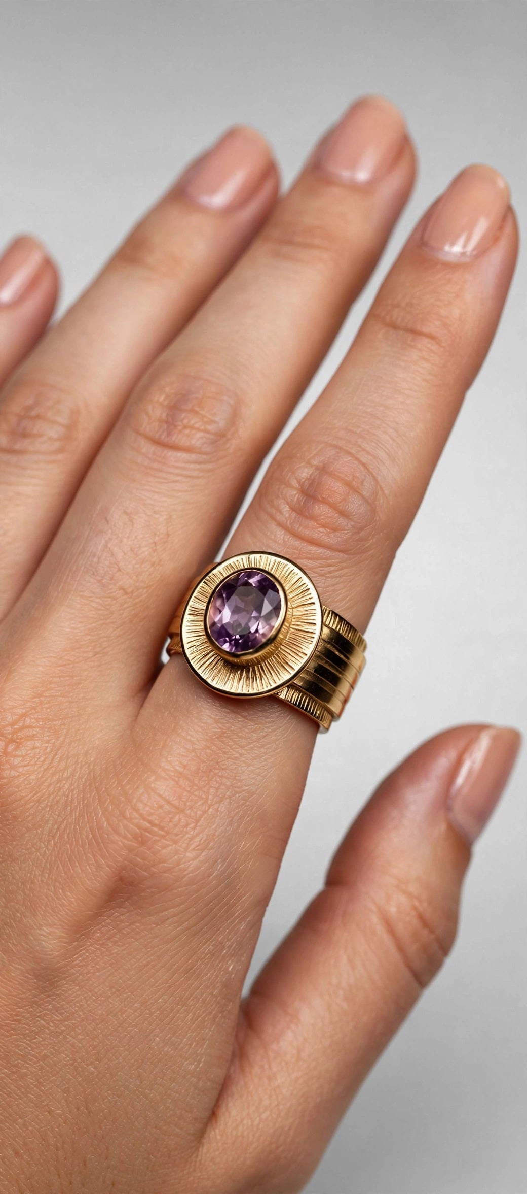 Anello Fascia  Ametista