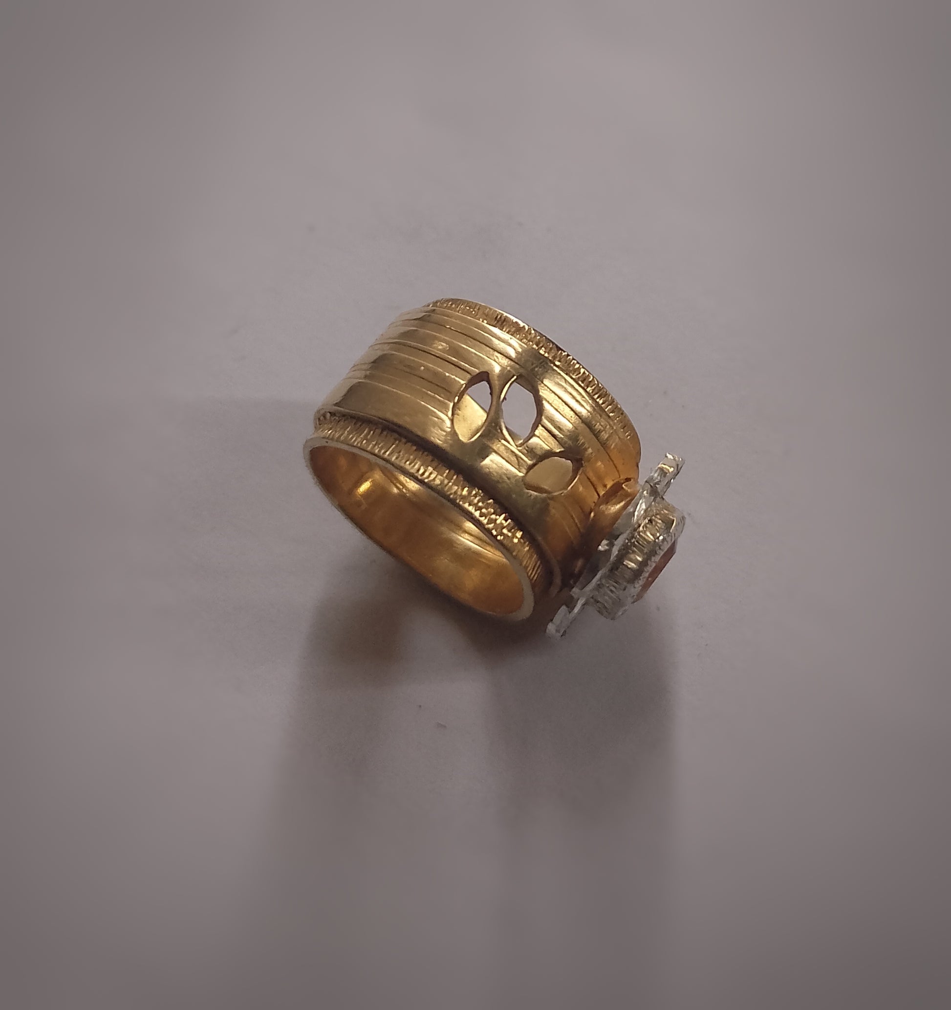 Anello fascia citrino