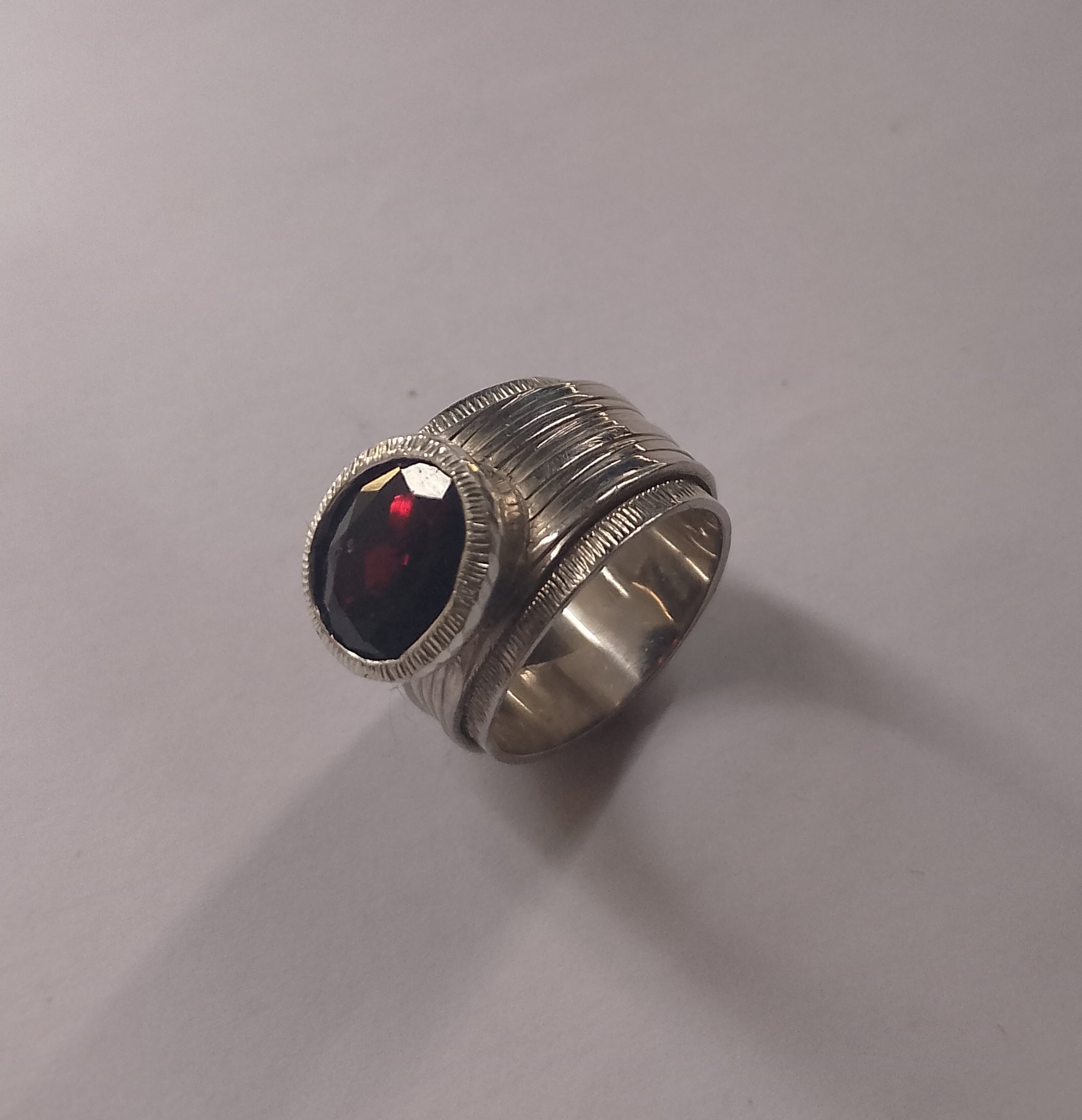 Garnet Band Ring