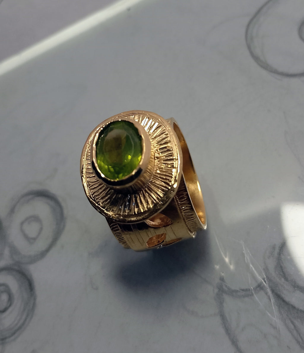 Anello Fascia  peridoto