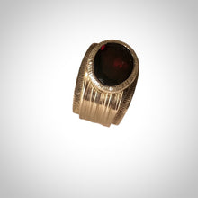 Carica l&#39;immagine nel visualizzatore di Gallery, Anello Fascia con Granato
