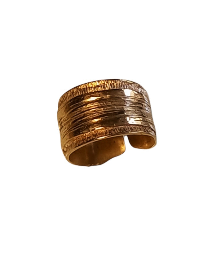 Anello artigianale in Bronzo con metalli